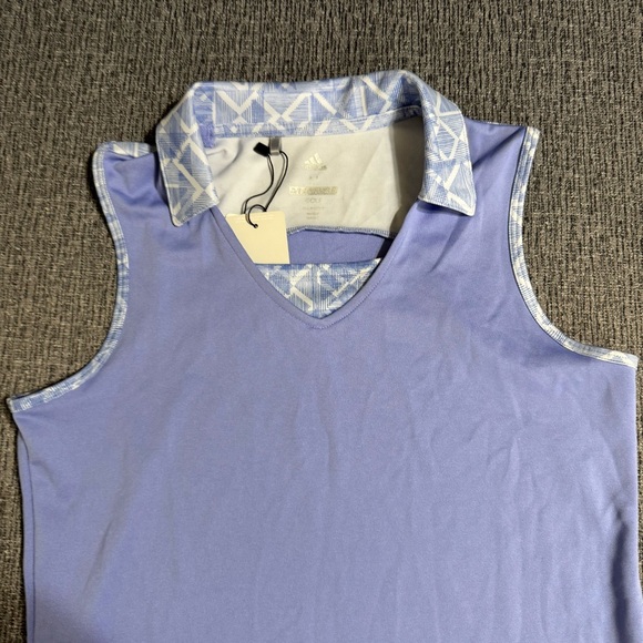 Adidas Women’s Golf Fashion Print Sleeveless Polo - Picture 3 of 11